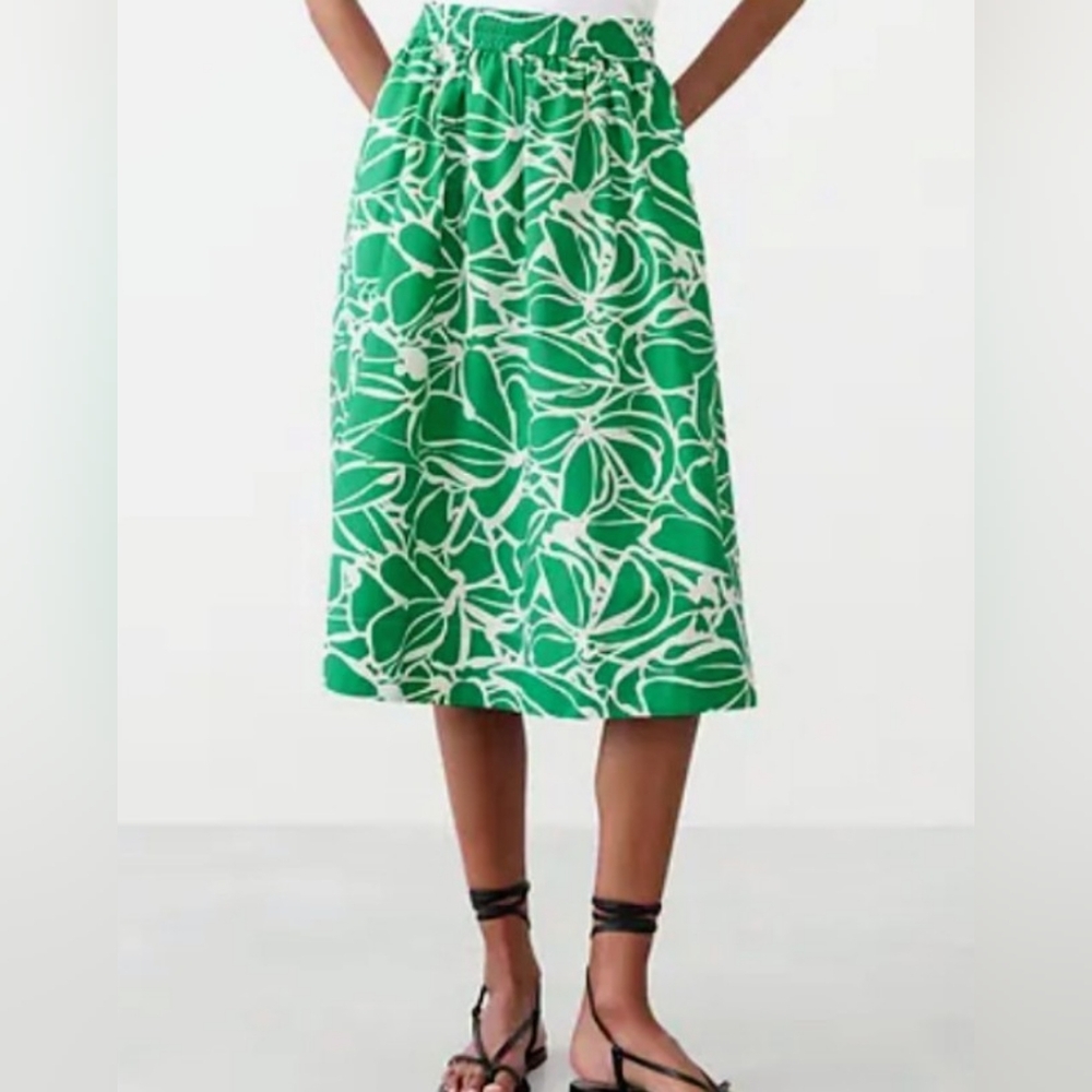 Banana Republic Poplin Midi Skirt